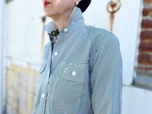 WWLS2250 Just Country Ladies Abbey Full Button Print Workshirt Olive Mini Check