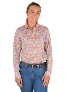 Thomas Cook Ladies Annabeth Long Sleeve Shirt Coral
