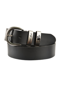 TCP1942BEL Thomas Cook Gunmetal & Black Twin Keeper Belt