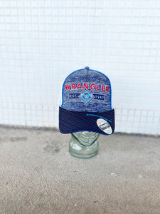 X2S1990CAP Wrangler Franco High Profile Trucker Cap Navy Marle