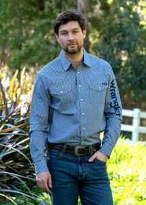 X2W1111732 Wrangler Men's Baretta Print Western L/S Shirt