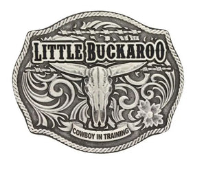A608S Ariat Western Kids Buckle Classic Impressions Lil' Buckaroo Skull Attitude