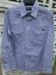 X2W1111733 Wrangler Men's Coleman Print Western L/S Shirt