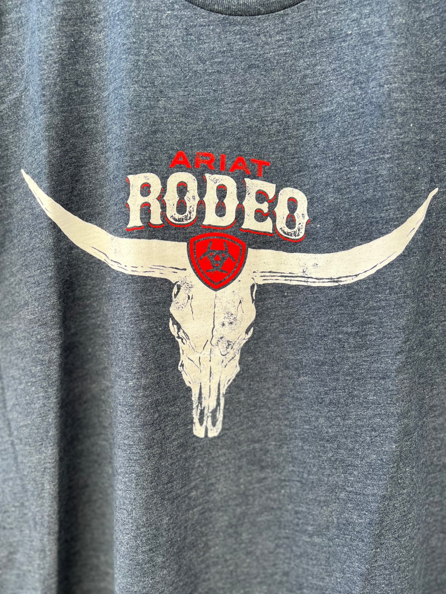 10045281 Ariat Mens Rodeo Skull S/S Tee Navy Heather