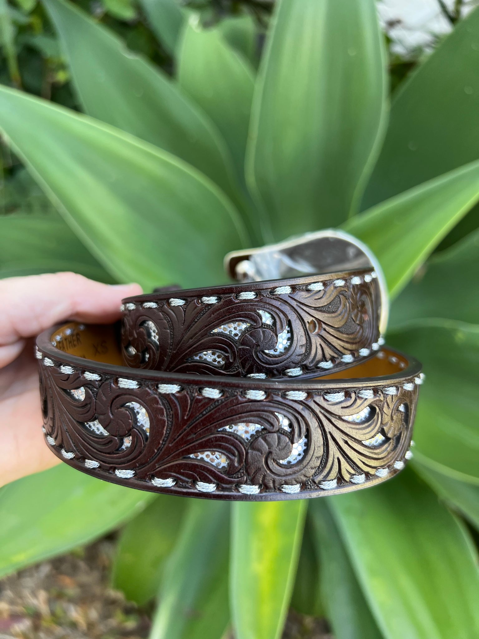 P2W5935BLT Pure Western Kids Eileen Belt Brown/Silver