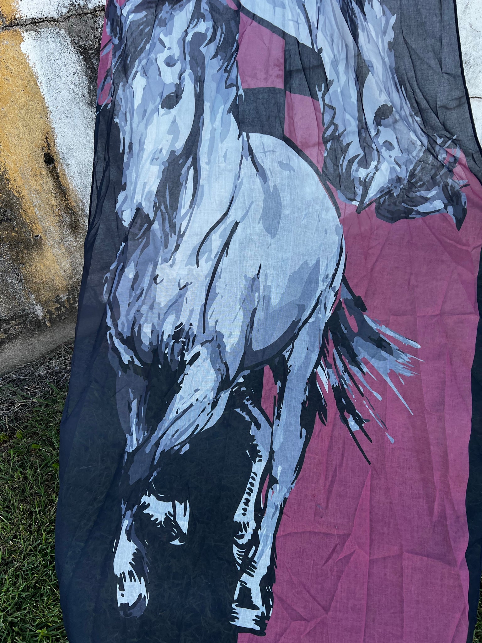 T2W2900SCF Thomas Cook Lightweight Print Scarf Navy/Pink