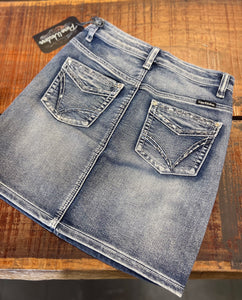 Pure Western Ladies Vicki Denim Skirt Moonshine