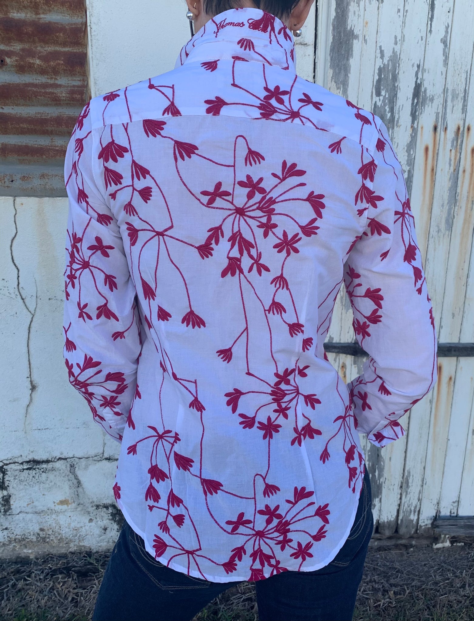 T1S2114053 Thomas Cook Jenny Long Sleeve Shirt White/Multi