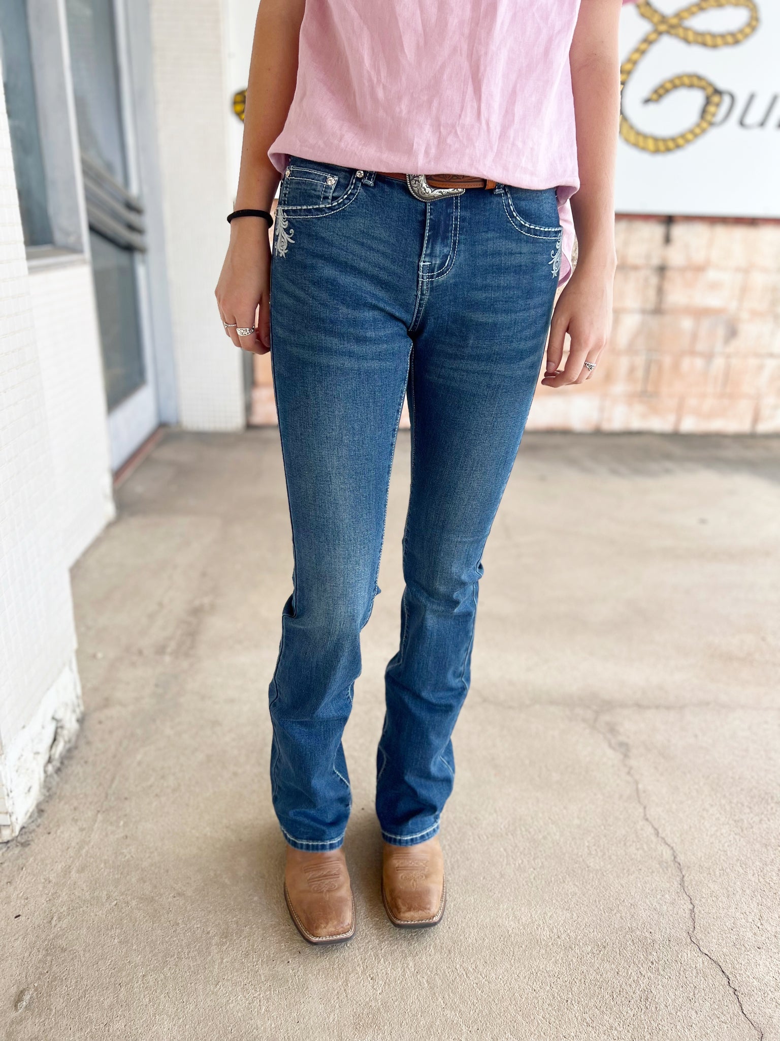 OBW22-155 Outback Supply Co Bling Myra 34" & 36" Leg Jeans