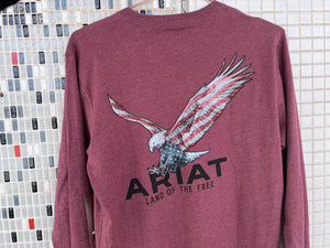 10034367 Ariat Men's USA Wings Long Sleeve Tee