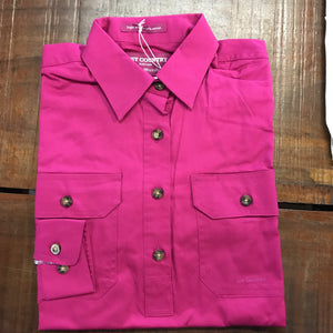 50505MAG Just Country Ladies Jahna Workshirt Magenta