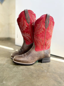 10040287 Ariat Ladies West Bound Boots Red