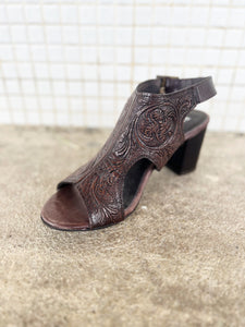 09-021-0946-2730 Roper Ladies Mika II Tooled Leather Brown