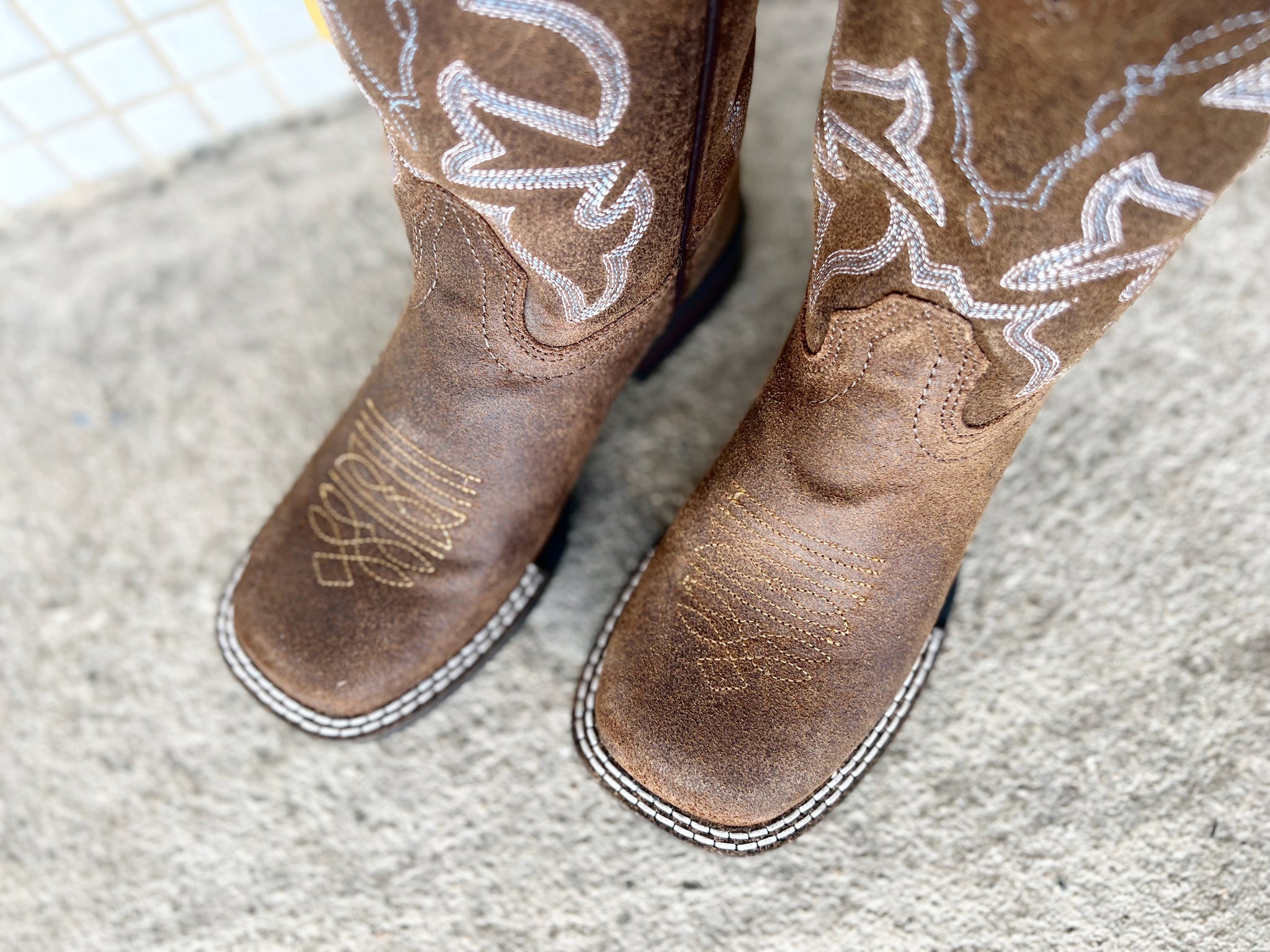 09-119-0911-2942 Roper Big Kids Monterey Boots Tan Leather