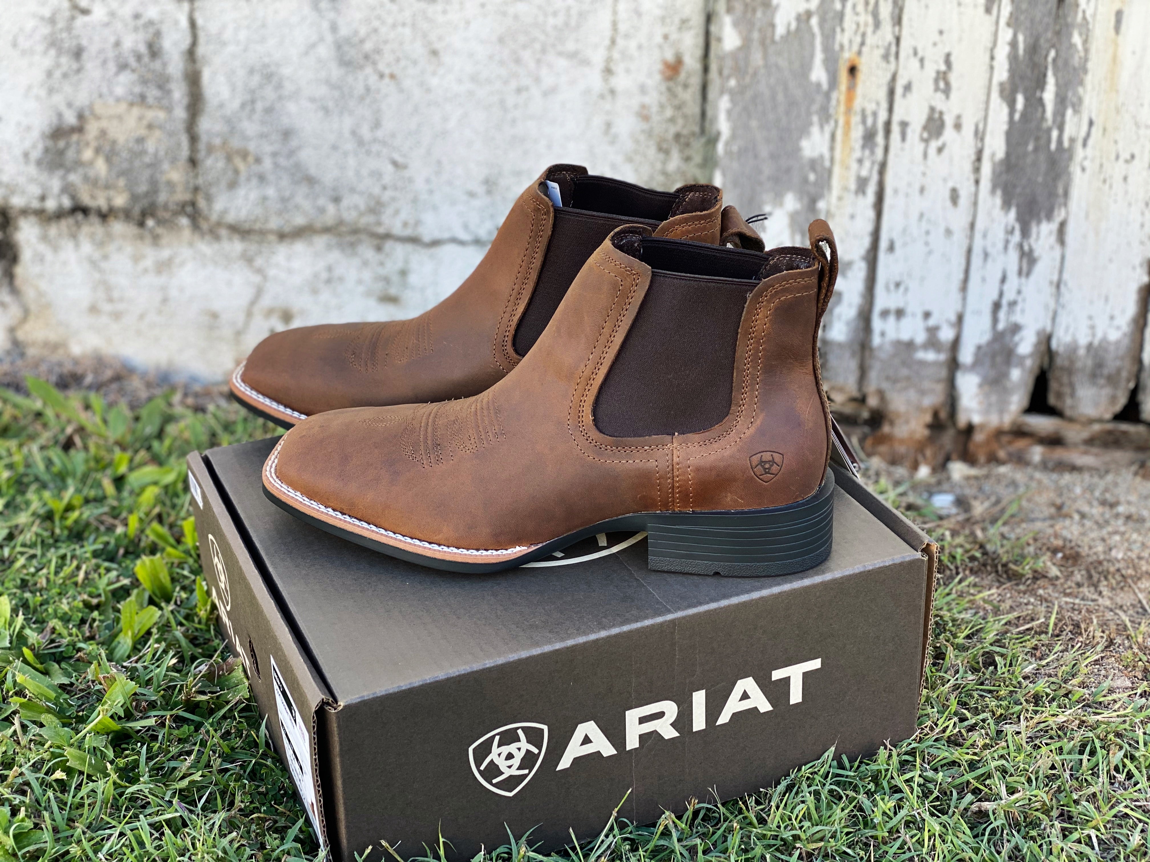 10031452 Ariat Sport Booker Boot Distressed Tan LittleBit Country