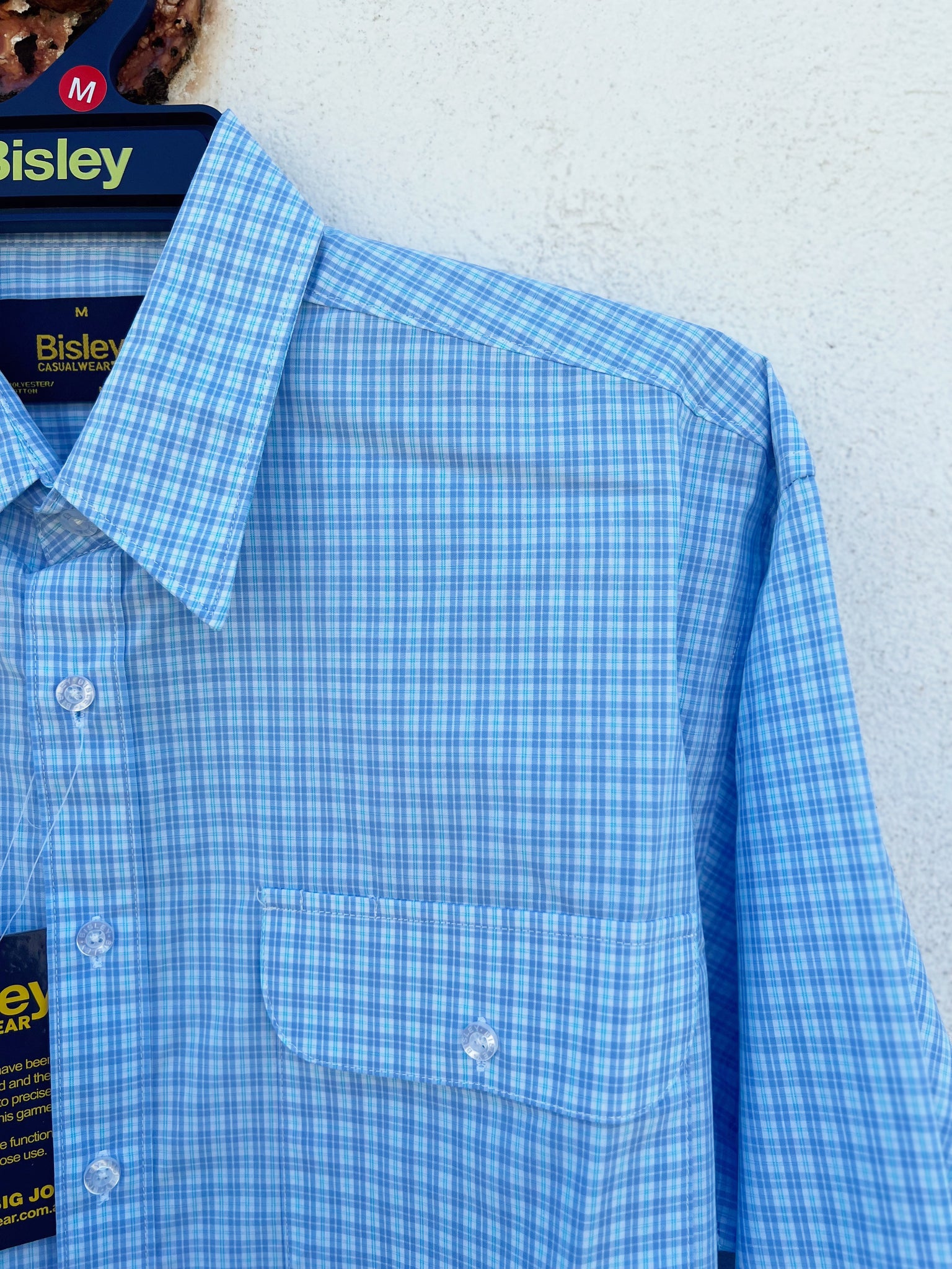 BS70235_CRBB Bisley Men's L/S Shirt Sml Check Light Blue