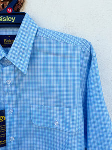 BS70235_CRBB Bisley Men's L/S Shirt Sml Check Light Blue