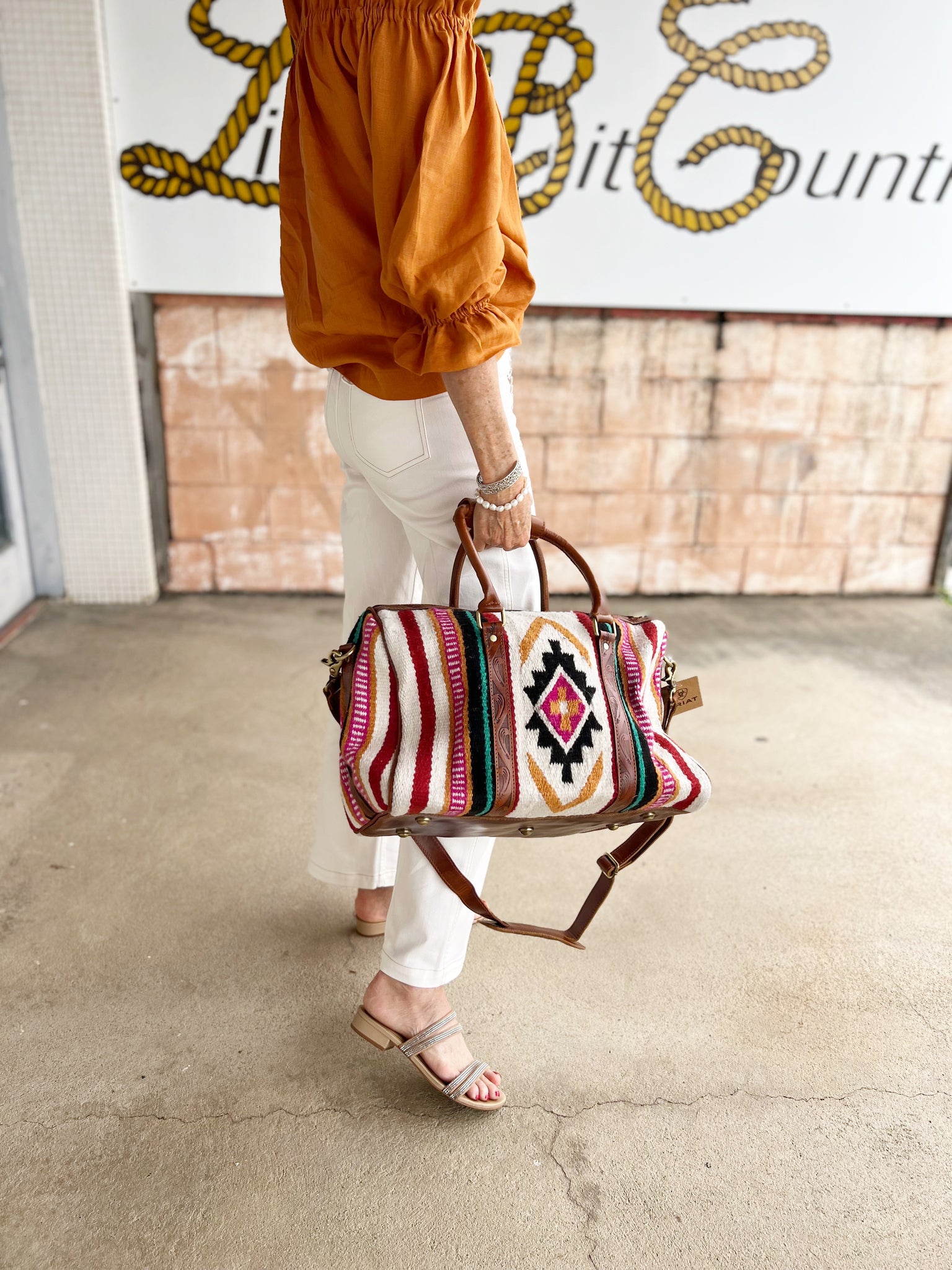 A770001597 Ariat Wool Blanket Duffle Bag Multicolour