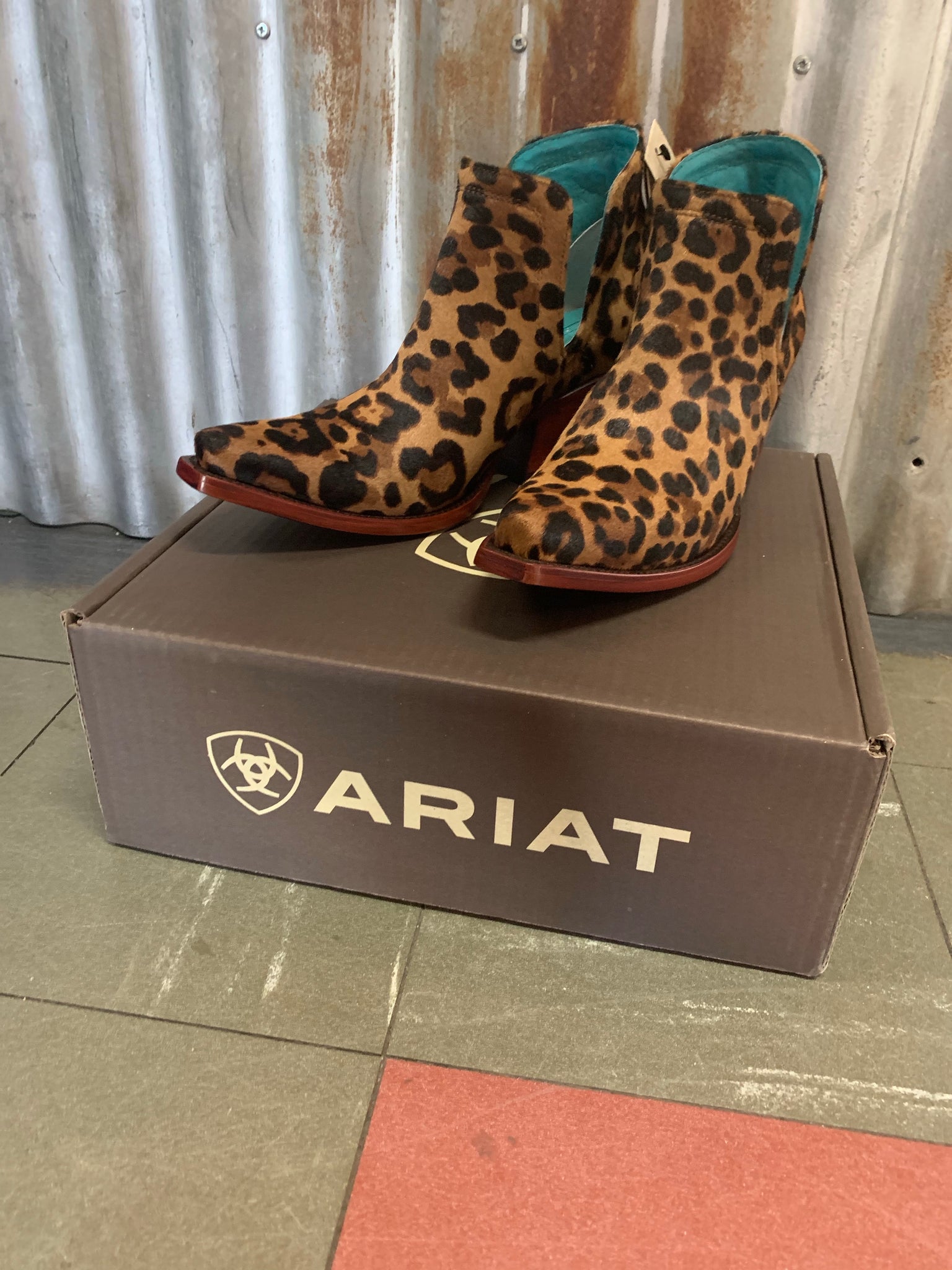 10033883 Ladies Ariat S20 Dixon Haircalf Leopard Hair On Shoes