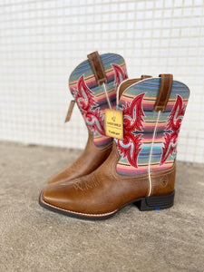 10042595 Ariat Youth Lonestar Boots Lonestar Ridge Tan/Old Muted Serape