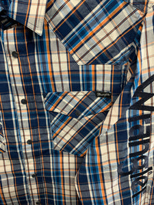 X2W1111731 Wrangler Men's Hendo Check Logo Western Check Shirt
