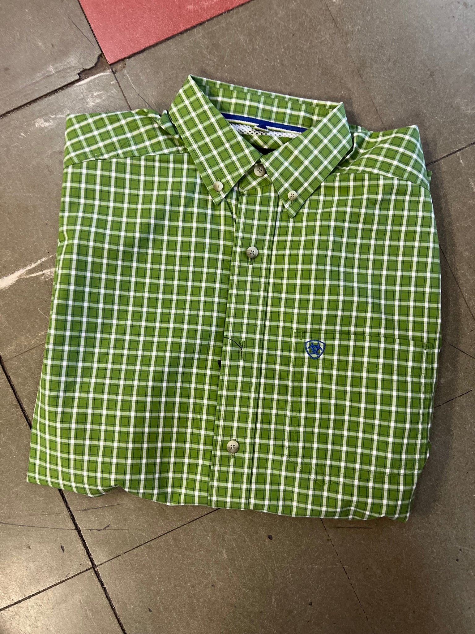 10043785 Ariat Men's Pro Series Lennox Classic L/S Shirt Green