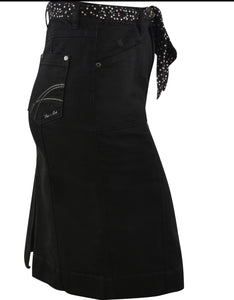 T2W2410072 Thomas Cook Cate Denim Skirt Black