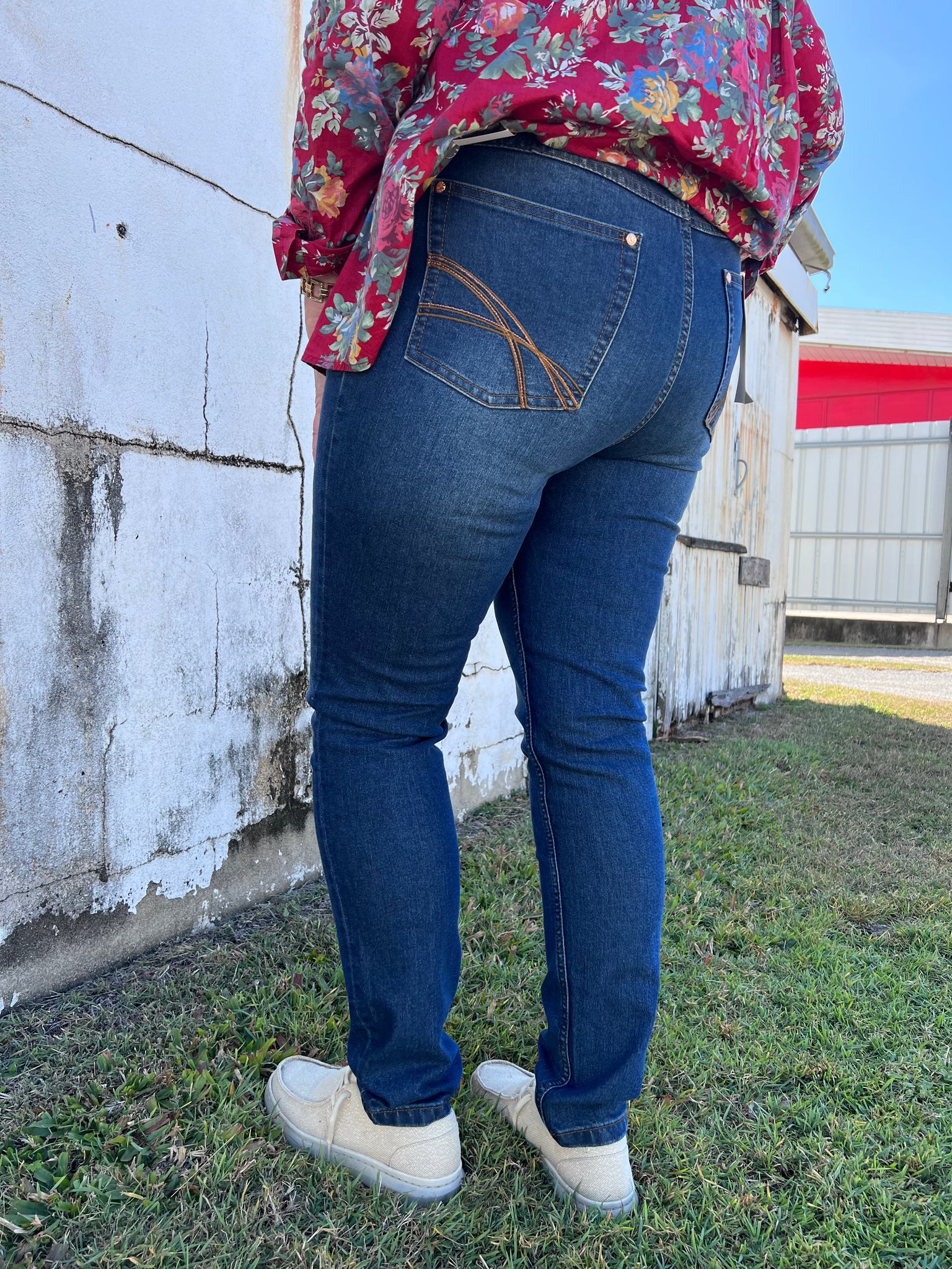 TCP2240072 Thomas Cook Ladies Crystal Skinny Leg High Waist Jean