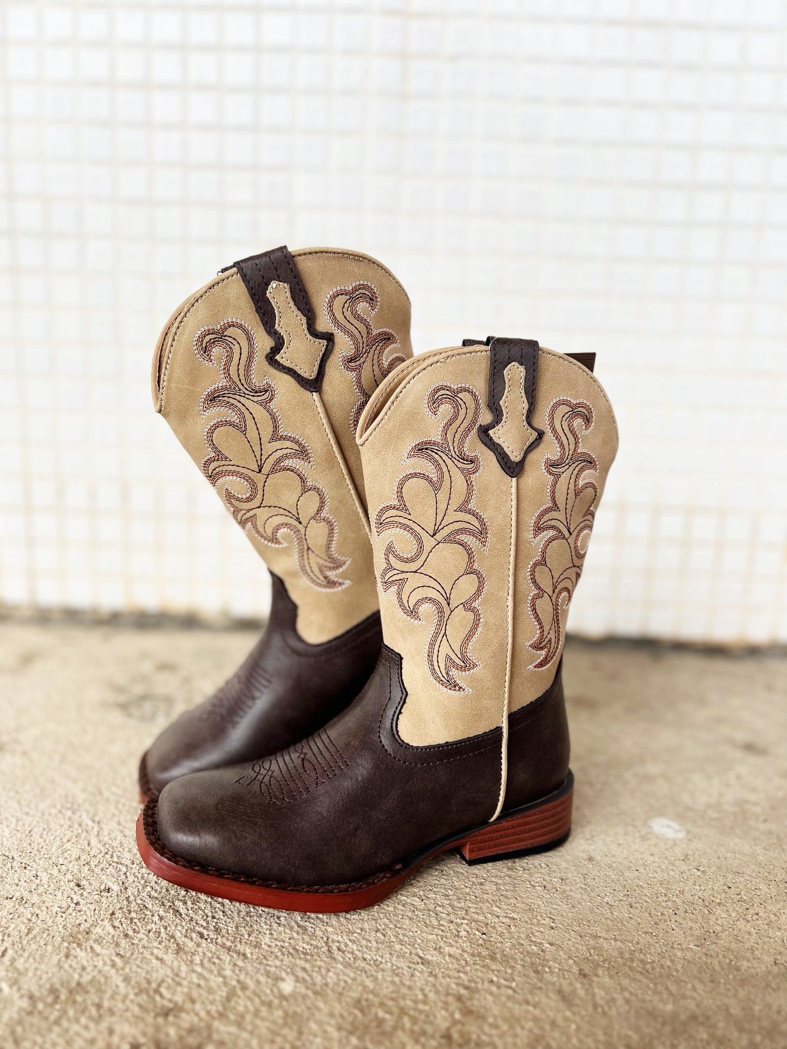 09-018-0191-3089 Roper Little Kids Blaze Boots Brown/Tan