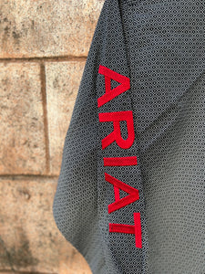 10041784 Ariat Mens Team Massimo Classic LS Shirt Red