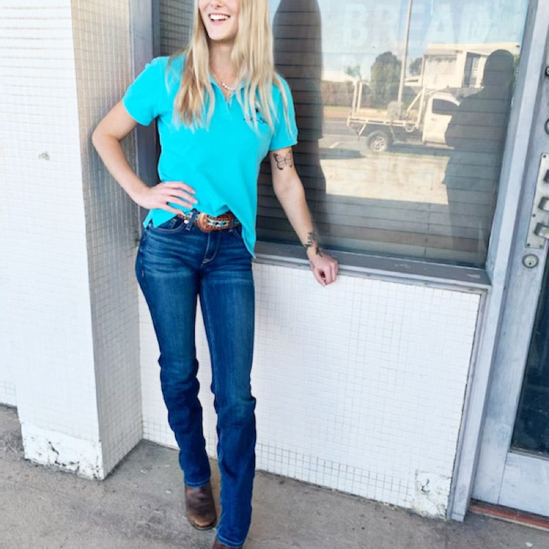 10036814 Ariat Ladies REAL Perfect Rise Straight 34" & 36" Legs Abby Mackenzie Jean