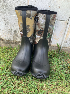 09-020-1136-0574 Men's Roper Barnyard Wet Boots 13" Black/Camo
