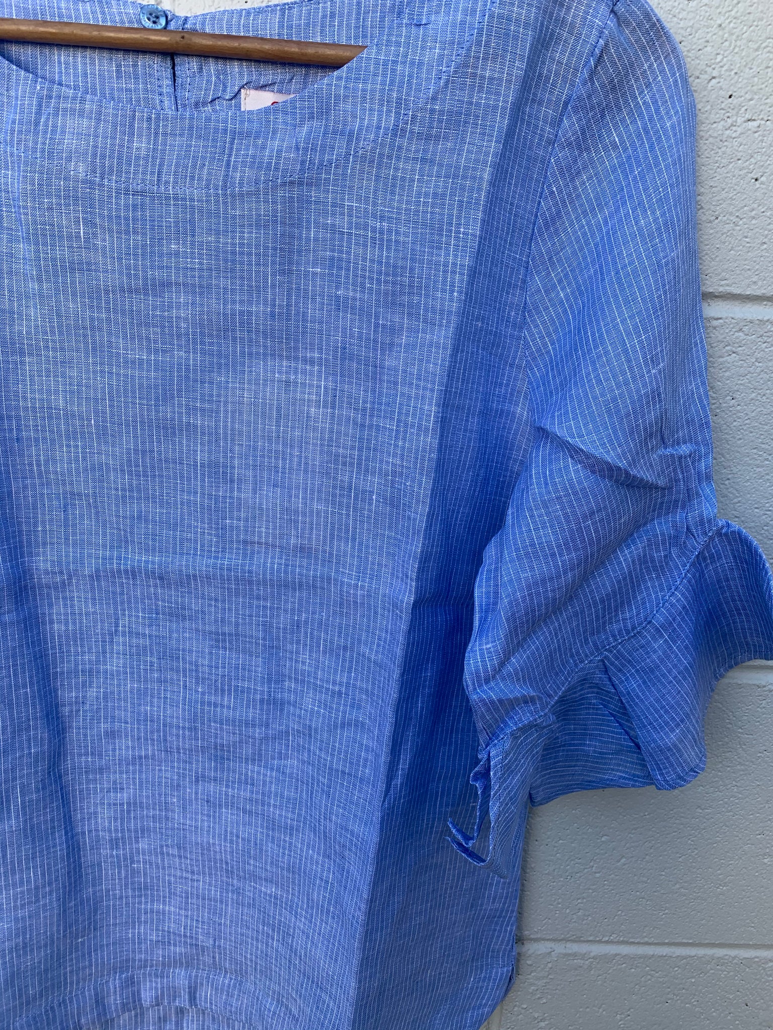 S2146419 Corfu Linen Yarn Dyed Shirt Sky