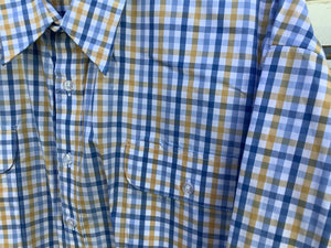 BS70232_CBYD Bisley Mens LS Shirt Blue Check