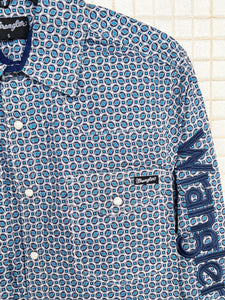 X2W1111732 Wrangler Men's Baretta Print Western L/S Shirt