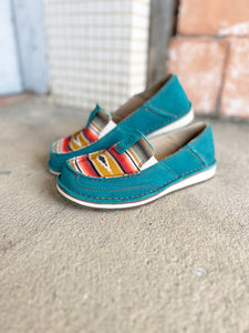 10044530 Ariat Ladies Cruiser Teal Suede/Turquoise Serape