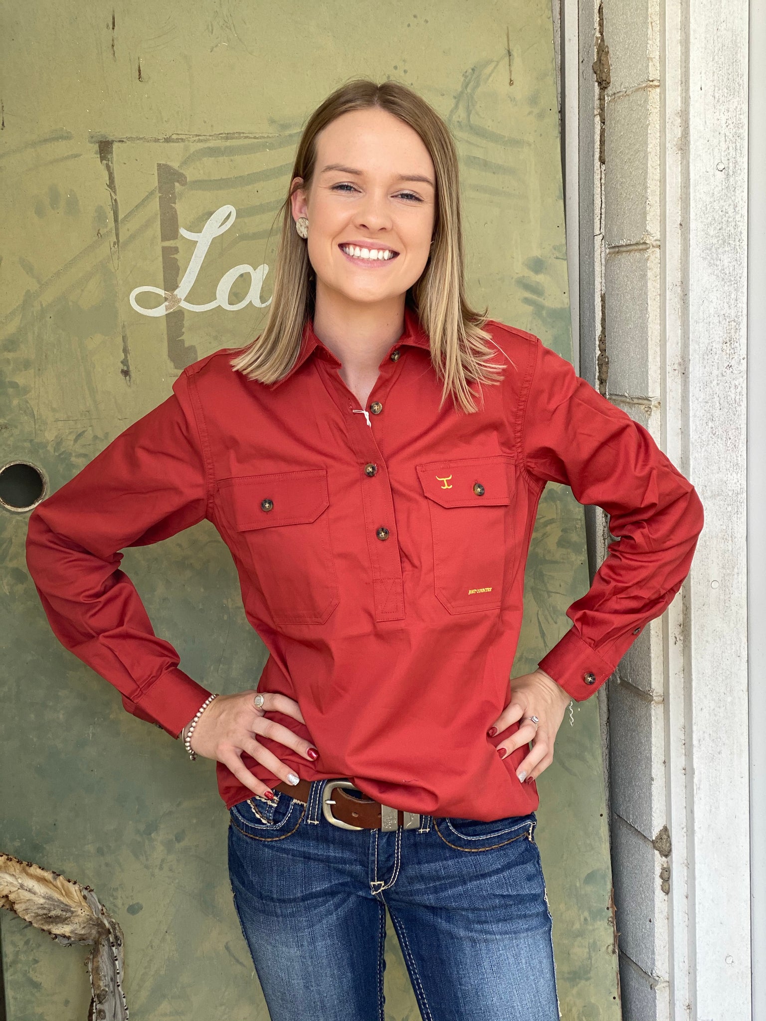 50505RST Just Country Ladies Jahna Workshirt Rust