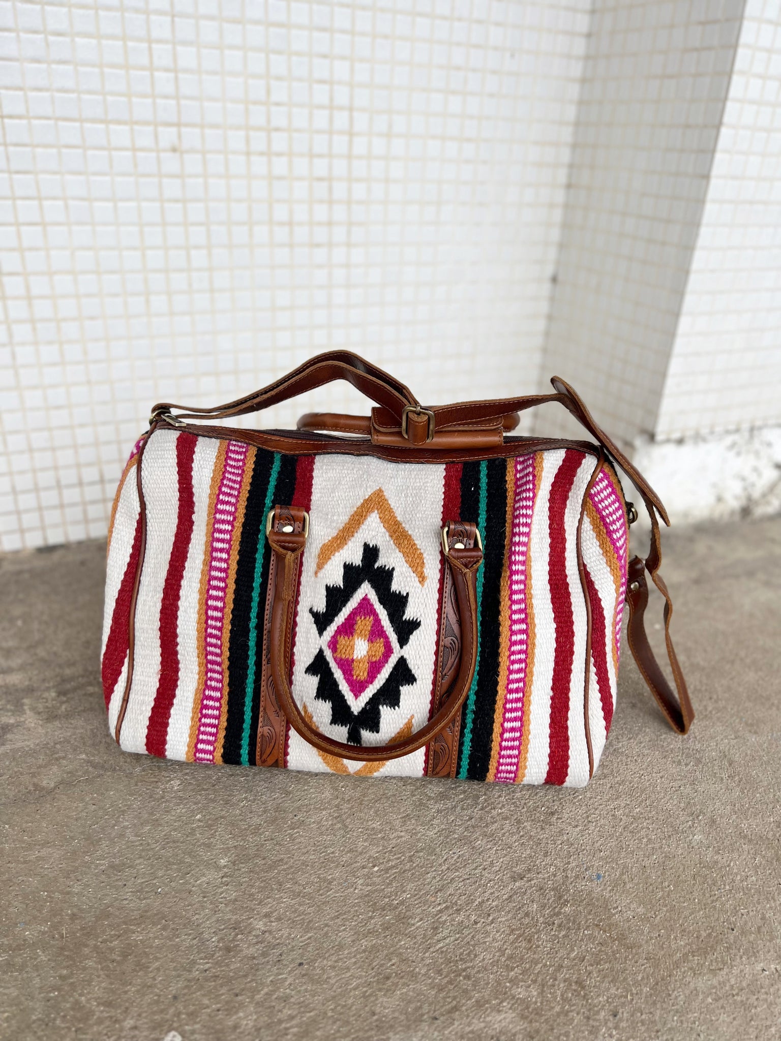 A770001597 Ariat Wool Blanket Duffle Bag Multicolour