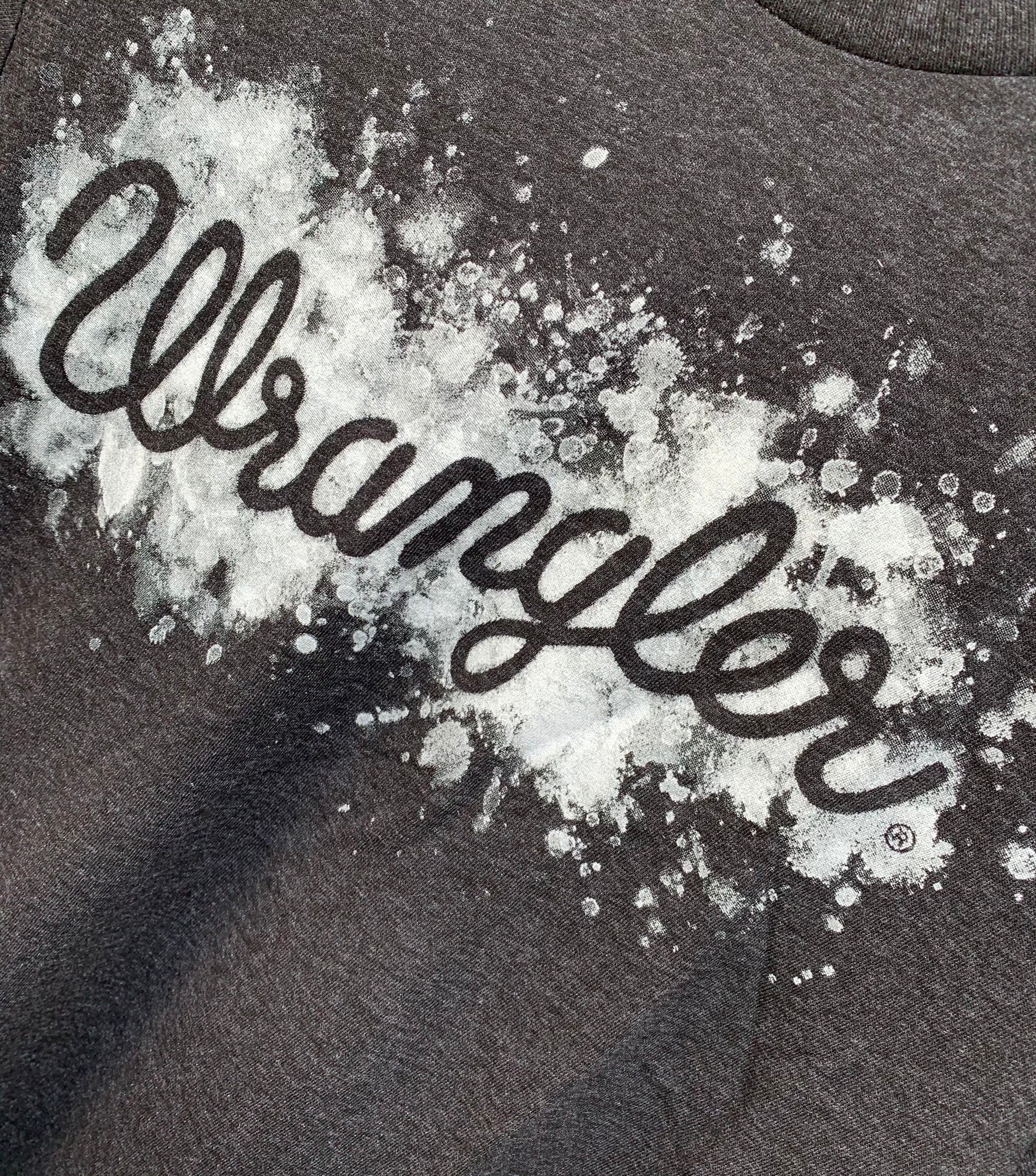 MQ6161K Wrangler Mens Splatter Logo Short Sleeve Tee Black Heather