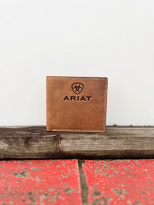 A3548244 Ariat Large Bi-Fold Wallet Medium Brown
