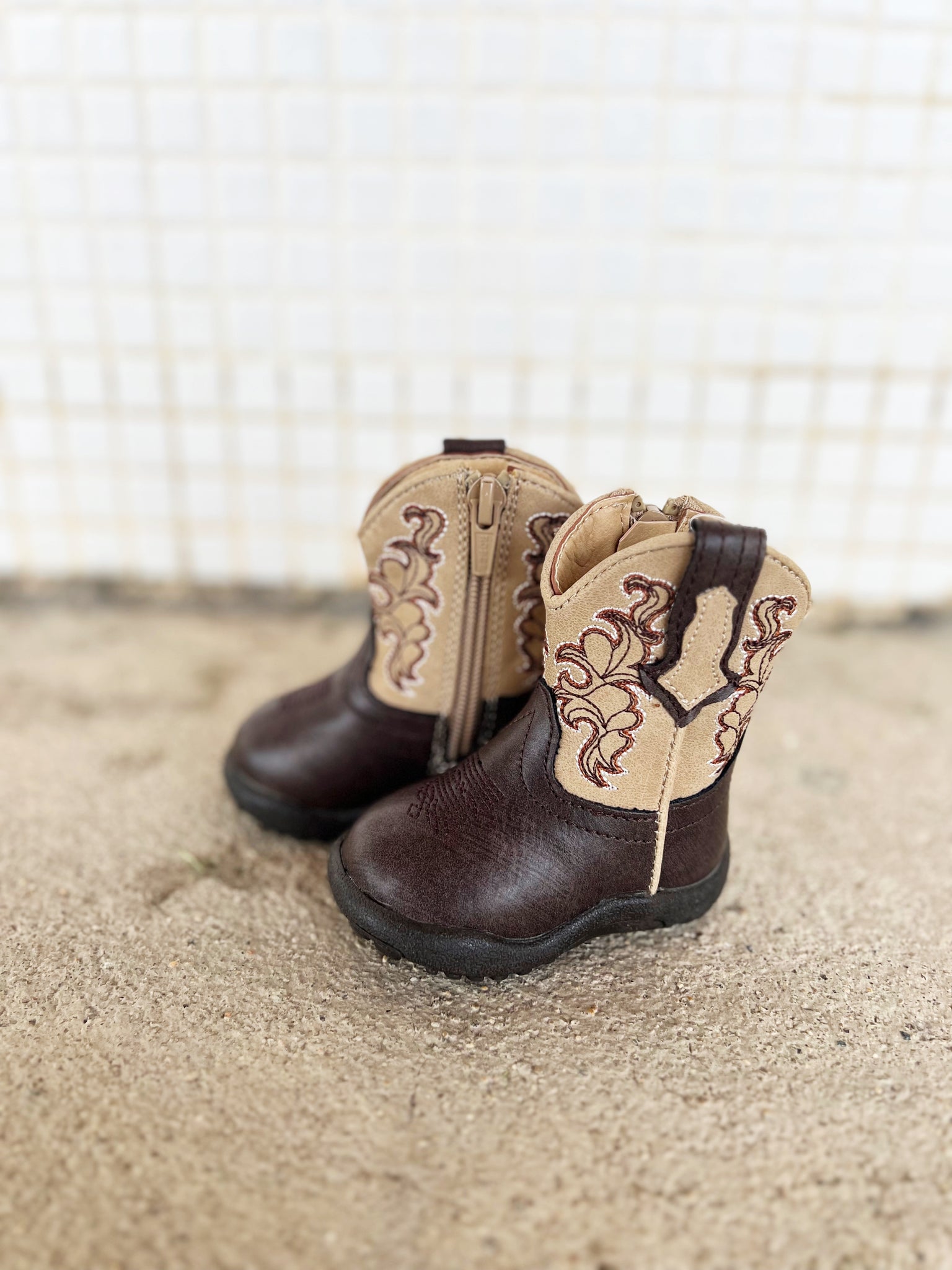 09-016-0191-3089 Roper Infant Cowbaby Boots Blaze Brown/Tan