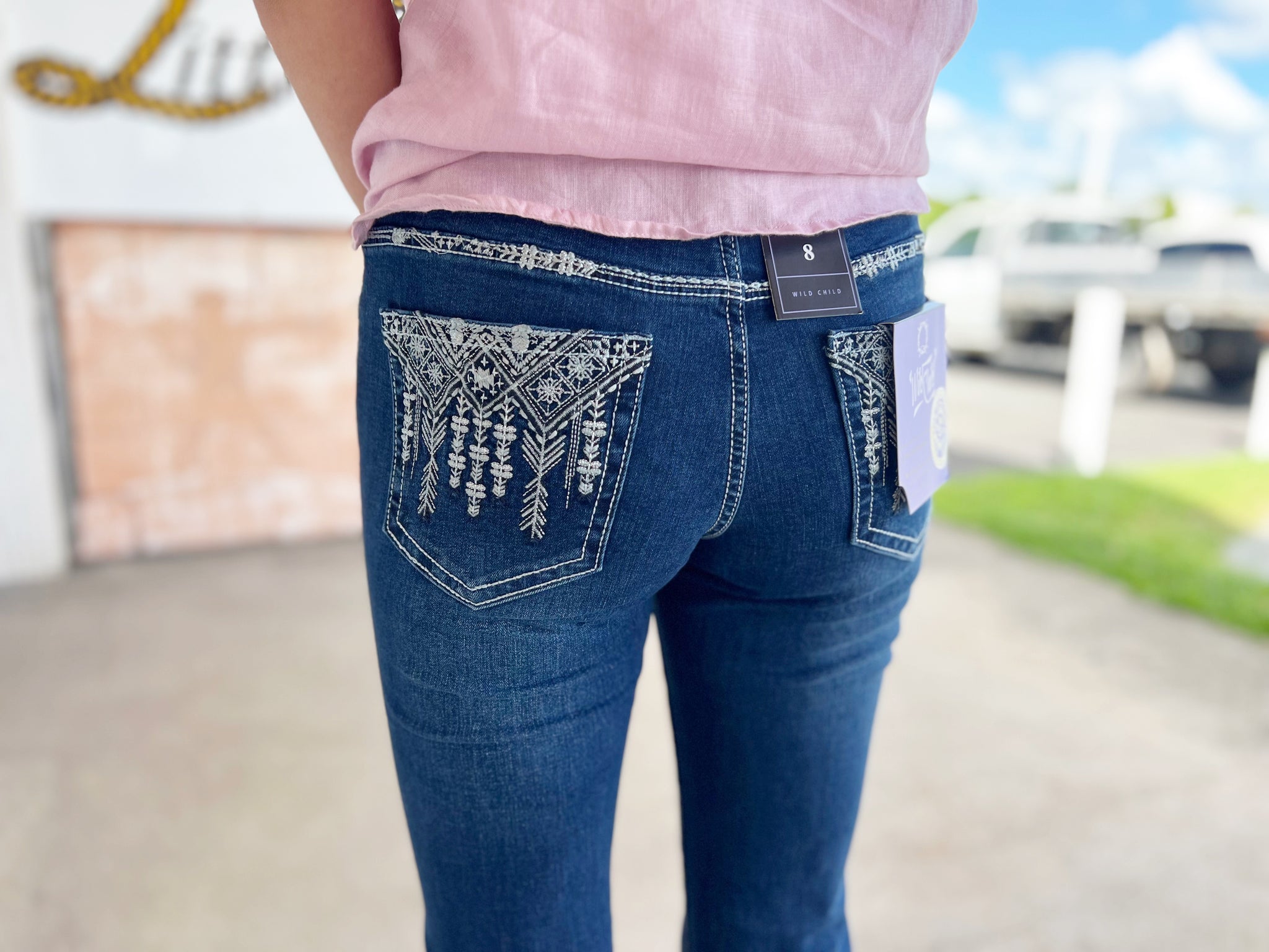 OBW22-153 Outback Supply Co Bling Kacey 34" & 36" Leg Jeans