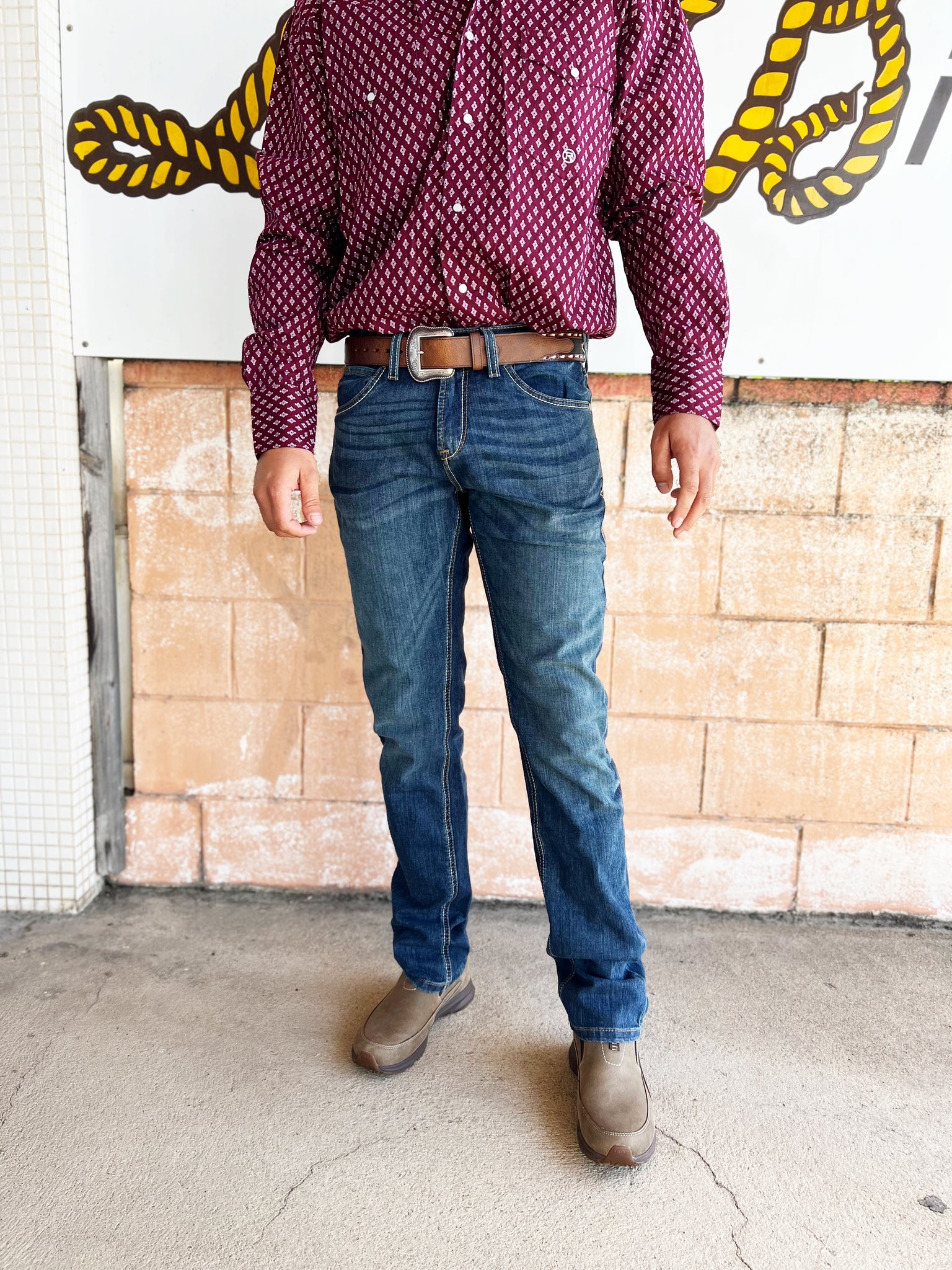 10038625 Ariat Mens M8 Jean 34" Leg