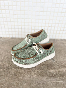 10044588 Ariat Ladies Hilo Vintage Turquoise Floral Emboss