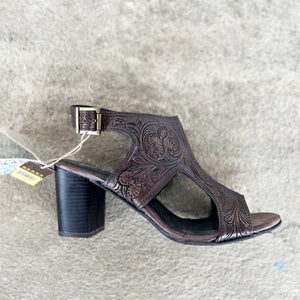 09-021-0946-2730 Roper Ladies Mika II Tooled Leather Brown