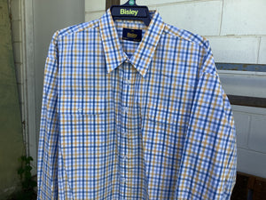 BS70232_CBYD Bisley Mens LS Shirt Blue Check