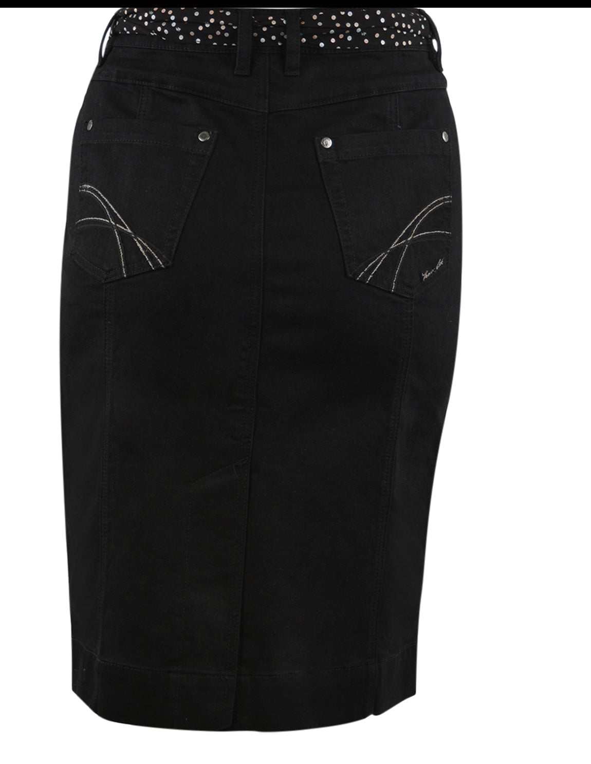 T2W2410072 Thomas Cook Cate Denim Skirt Black