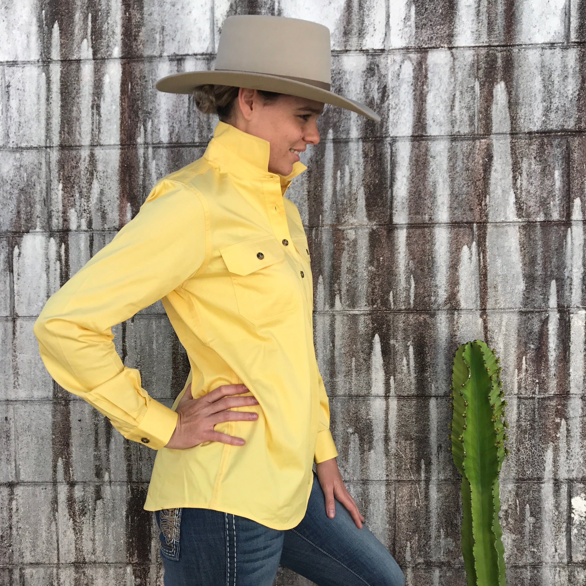 50505BUT Ladies Jahna Workshirt Butter - Just Country