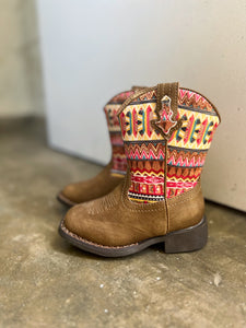 09-017-1226-2032 Roper Toddler Azteca Boots Tan