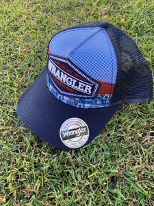 X1S1983CAP Wrangler Mens Henry Trucker Cap Royal Blue